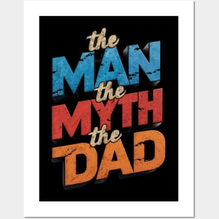 Fathers Day Worlds Best Dad Father Birthday Gift For Daddy New Dad To Be Funny Present Myth Legend Humour Graphic Posters and Art